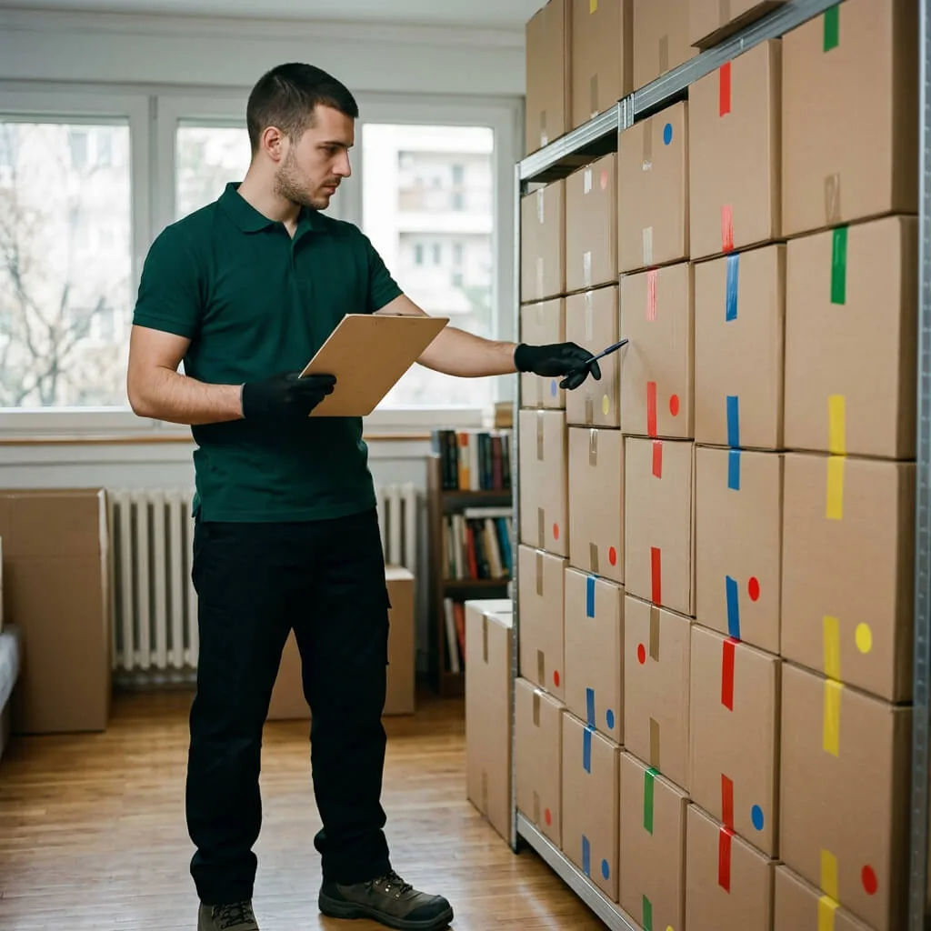 Obeležene kutije spremne za selidbu
